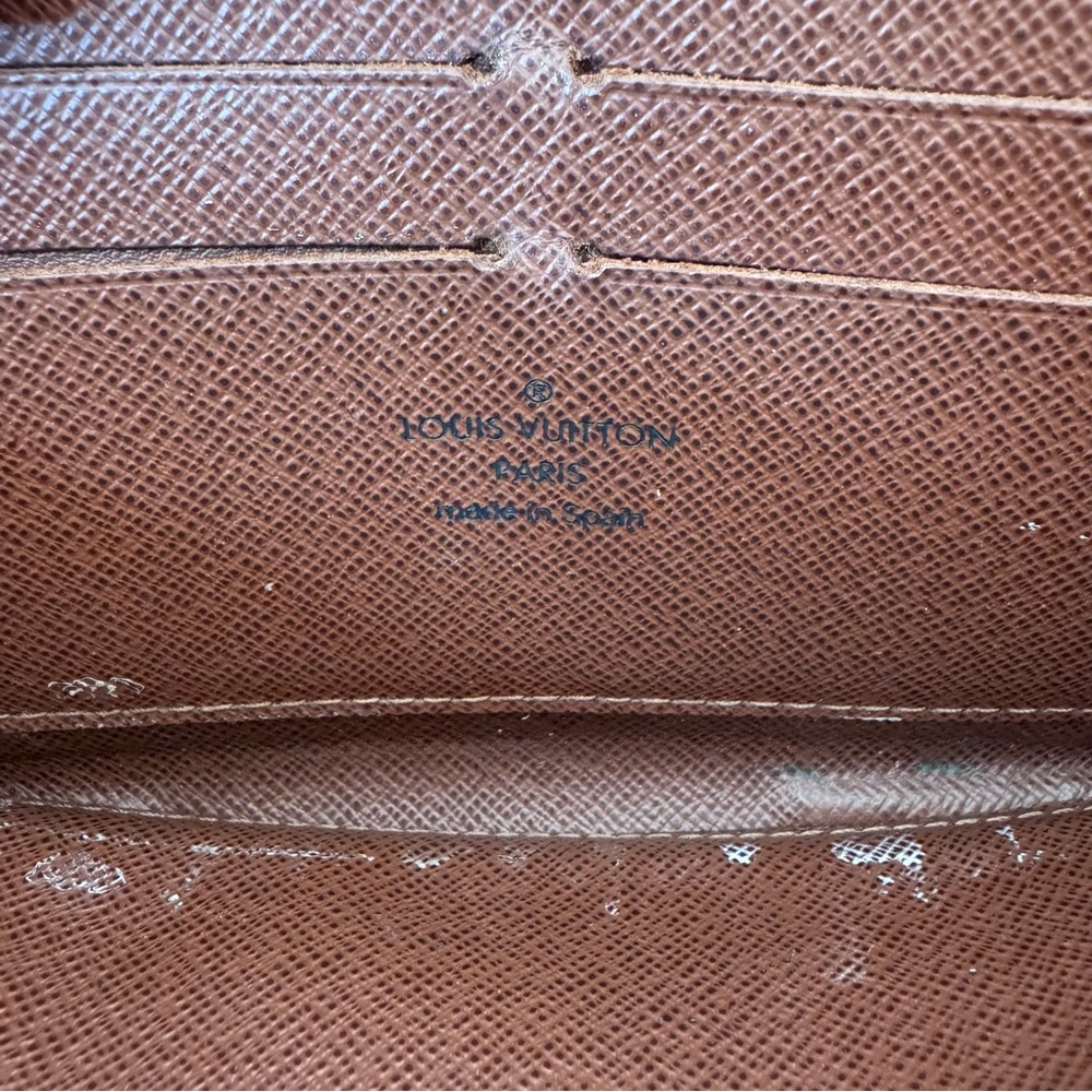 Louis Vuitton Brown and Gold Zipper Wallet - Picture 13 of 13